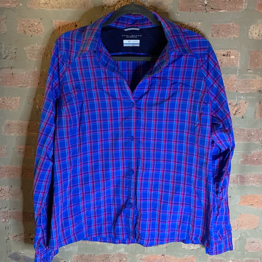 columbia > omni shade plaid shirt